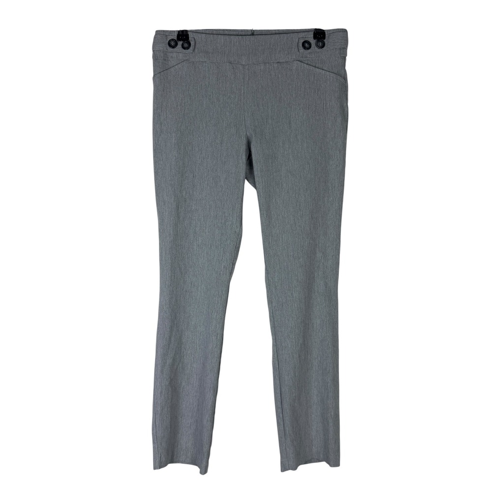 Joe Benbasset Grey Pull On Slim Dress Pants Button Tab Women's Medium 9202728 - Picture 1 of 5